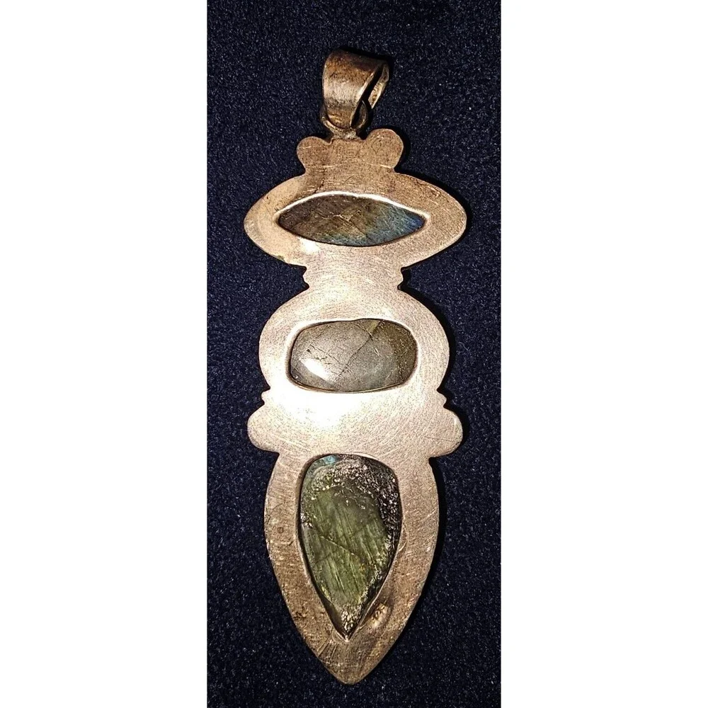 Labradorite 925 Silver Pendant Charm - Picture 6 of 6